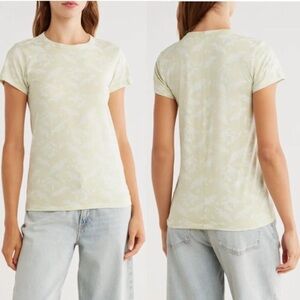 NEW Rag & Bone Print T-Shirt Size S Soft Cotton Blend Jersey NWT $118 Green Leaf